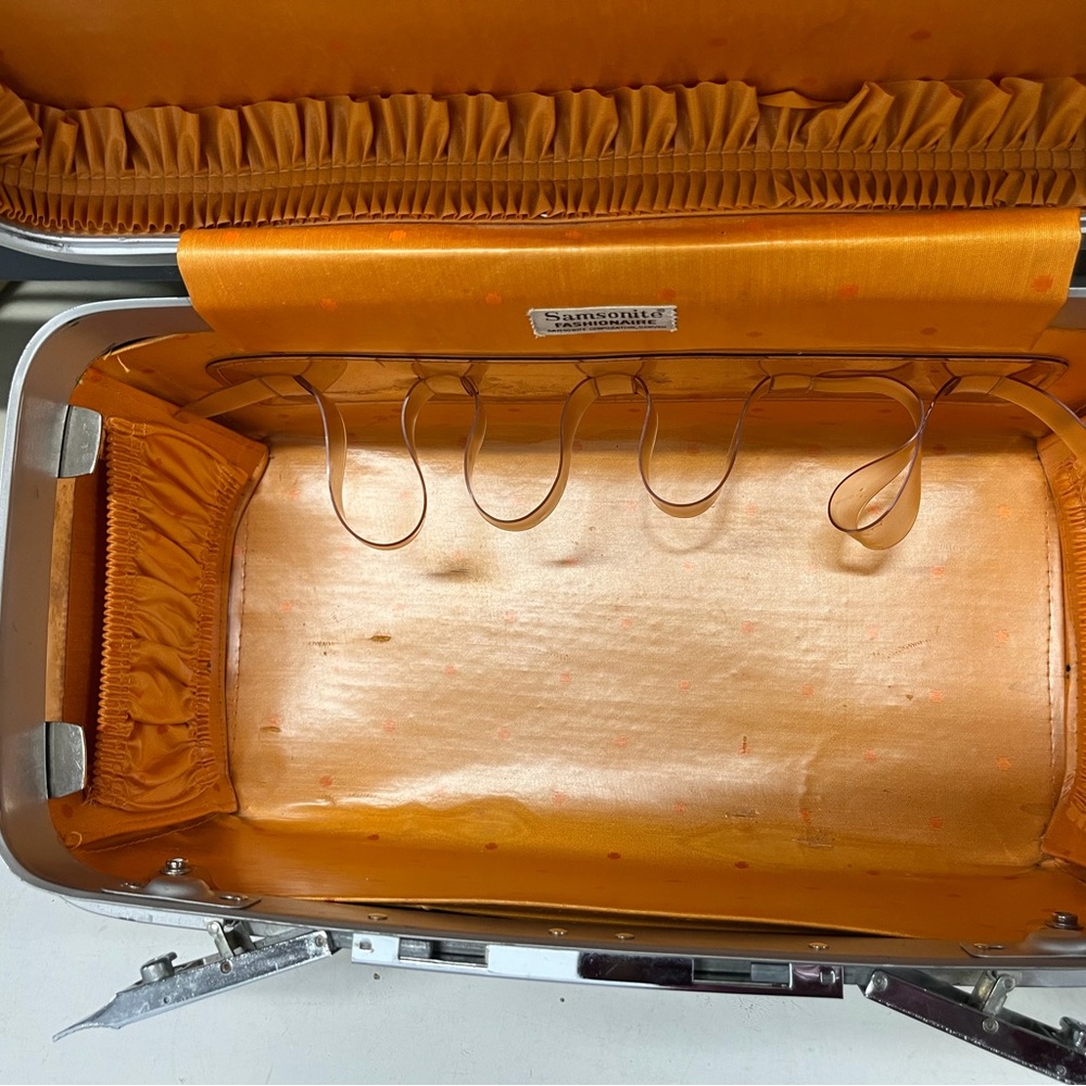 Vintage Marimekko Samsonite Fashionair Traincase Black Floral Luggage Suitcase - Picture 6 of 10